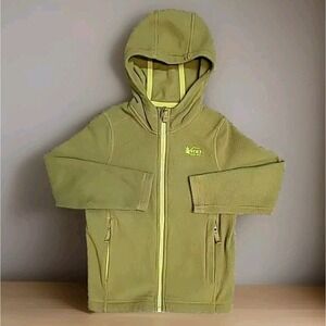 REI-Co-Op Fleece Kids XXS (4-5)  Unisex Green Outdoor‎ Full Zip Hood